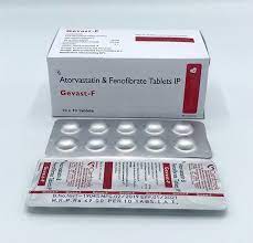 Gevast F Tablets Atorvastatin 10mg Fenofibrate 160mg A Standard Therapy For The Lipid Disorders Atorvastatin Fenofibrate Cardmek Gelmek Healthcare Pha