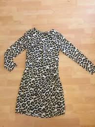 velvet by graham spence leopard animal print dress sz s