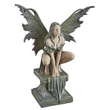 Celtic Fairy S Perilous Perch Garden Statue Medium Celtic Fairy Garden Statues Fairy Statues