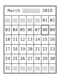 Qwerty Site Calendar Generator Code Blocks Unicode