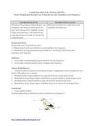 Cakupan ulangan meliputi seluruh indikator yang merepresentasikan semua kd pada. Contoh Soal Hots Kls 4 Sd Sumber Bunyi Docx