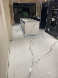 Black, white, light, dark, brown, gray and others. Jenflow Systems Ltd On Twitter White Grey Vein Marble Flooring And Breakfast Bar Amazing Kitchen Installation By Jenflow Installations Https T Co 8eil0t153w Epoxyresintraining Epoxytraining Resintraining Epoxyflooring Training