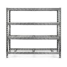 Gladiator 77 Inch 4 Shelf Welded Steel Garage Shelving Unit Garage Shelving Units Garage Shelving Steel Shelving Unit