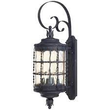 12 wide x 24 height have a question about this product? The Great Outdoors By Minka Lavery Mallorca 4 Light Spanish Iron Outdoor Wall Lantern Sconce 8882 A39 The Home Depot