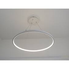 Lampadario a sospensione, lampade da soffitto, plafoniere da parete o soffitto. Lampadario A Sospensione Design Moderno 1 Cerchio Led Bianco O 100 Cm