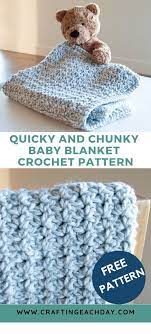 Whip Up A Soft And Snuggly Baby Blanket Using This Quick Pat Chunky Baby Blanket Crochet Pattern Baby Blanket Crochet Pattern Crochet Baby Blanket Free Pattern