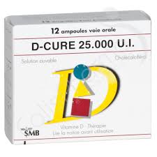 Boîte de 1 ampoule de 2 ml. D Cure 12 Ampoules Colispharma