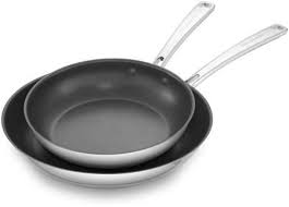 Kc2s10ntls Stainless Steel 10 And 12 Skillets Twin Kitchen Aid Nonstick Skillet Skillet Sets