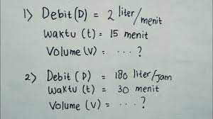 Jika diketahui debit dan waktu aliran, maka kita dapat menghitung volume aliran dengan persamaan berikut. Menentukan Volume Jika Diketahui Debit Dan Waktu Matematika Sd Youtube
