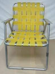 Only 1 available and it's in 3 people's carts. Vintage Aluminum Tube Frame Webbed Folding Lawn Chair Beach Patio Yellow Ebay