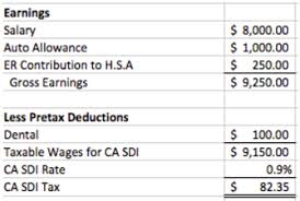 how are state disability insurance sdi payroll taxes