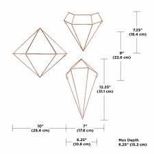 Eigentlich kann man mit asten eine menge dekorieren. Umbra Prisma Geometrische Wanddekoration Deko Zum Aufhangen An Wand Und Decke Oder Als Tischdekoration Verwendbar Set Mit 6 Prisma Halften Metall Kupfer Tillandsien Portal