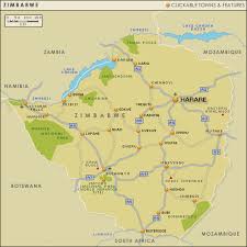 Zimbabwe map of köppen climate classification. Zimbabwe Map Zimbabwe