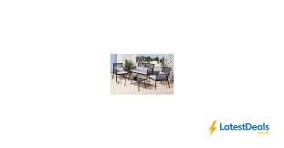 Save 190 Carmen 4 Piece Rope Effect Garden Lounge Set 159 99 At Studio Lounge Garden Sofa Set Studio