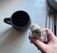 Wiped out my coffee mug this morning to find the glaze on ...