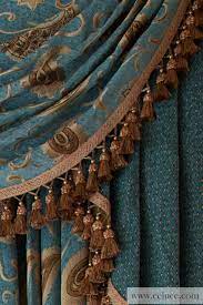 Medici Sapphire Full Set 100 W Blue And Gold Curtains Custom Drapery Designs Elegant Draperies