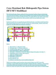 Maybe you would like to learn more about one of these? Cara Membuat Rak Hidroponik Pipa Sistem Dft