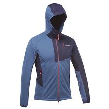 A softshell jacket is flexible and can help protect you from the elements, but not to the degree a packable: Men S Mountaineering Light Softshell Simond Decathlon
