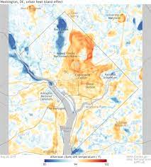 It's situated between virginia and maryland on the northern edge of. Detailed Maps Of Urban Heat Island Effects In Washington Dc And Baltimore Noaa Climate Gov