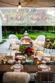 Set the stage for an unforgettable thanksgiving feast with a centerpiece that exemplifies bounty. Outdoor Fall Tablescape An Autumn Harvest Table Modern Glam