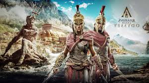 Kassandra in assassin's creed odyssey 4k. Assassins Creed Odyssey Alexios And Kassandra Uhd 8k 1140x641 Wallpaper Teahub Io