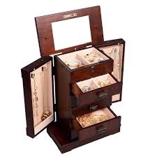 Specialized jewelry storage retire be found for necklaces, earring and small pieces. 25 Beautiful Small Jewelry Armoires Zen Merchandiser Jewelry Cabinet Jewelry Box Mirror Jewelry Organizer Box