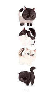 Find images of 3d wallpapers. Cats Family4 A Ilustrasi Kucing Seni Kucing Wallpaper Lucu