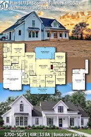 Plan 51773hz 4 Bed Modern Farmhouse With Bonus Over Garage In 2021 House Plans Farmhouse Modern Farmhouse Plans House Blueprints