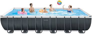 Intex 32' x 16' x 52 rectangular ultra xtr frame outdoor above ground swimming pool with pump, sand filter, pool ladder, ground cloth, and pool cover 4.1 out of 5 stars 17 $2,149.96 $ 2,149. Patio Lawn Garden Intex 26373eh Ultra Xtr Set Above Ground Pool Gray 32ft X 16ft X 52in Pools Hot Tubs Supplies