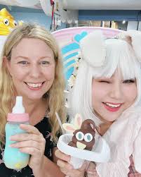 Japlanease eats poop ice cream and a rainbow dog in Harajuku — Cyber Bunny