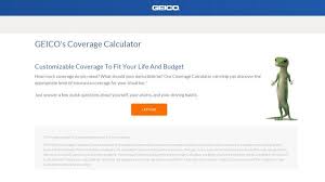 Geicos Coverage Calculator Geico