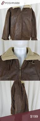 Wilsons Leather M Julian Sherpa Bomber Jacket Xl Wilson S Leather M Julian Brown Shearling Lined Bomber Jacket M Wilsons Leather Leather Jacket Bomber Jacket