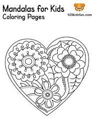 Printable coloring pages for kids and adults. Free Printable Mandalas For Kids Coloring Pages 123 Kids Fun Apps Heart Coloring Pages Mandalas For Kids Coloring For Kids