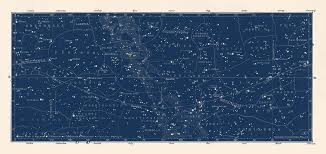 Amazon Com Large Horizontal Antique Constellations Map And
