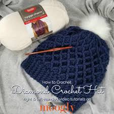 New free patterns are available exclusively to the woolly hat society and patreon supporters for a month, after which they are added here. Diamond Crochet Hat Tutorial Right Left Handed On Moogly