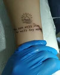 The Sun Will Rise And We Will Try Again Tattoo The Sun Will Rise We Will Try Again Hugiart Tattoo Tattos Piercing Newtattoo Tatuaje Dovme Bakirko Matching Tattoos Tattoos Tattoo Quotes