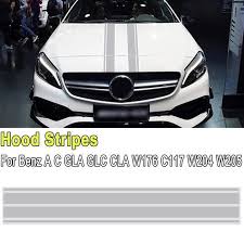 Capot De Voiture Cote Vinyle Rayure Autocollant Pour Mercedes Benz Gla Glc Cla 45 Amg W176 C117 W204 W205 Gris L20661 Achat Vente Decoration Vehicule Capot De Voiture Cote Vinyle R Cdiscount