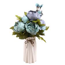 6.we keep some item in stock for your fast shipment, and accept small quantity order. Uworld Artificial Flowers Real Looking Fake Peony For Party Diy Wedding Bouquets Home Centerpieces Dark Blue Buy Online In Aruba At Aruba Desertcart Com Productid 55022469