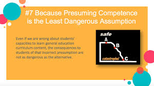 Same as assume, except with a reason. Why Presuming Competence Is Essential For True Inclusion Edweb