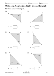 Unknown Angles In A Right Angled Triangle In 2020 Play To Learn Printable Worksheets Division Worksheets