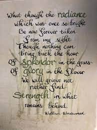 Custom Splendor In The Grass Memorial Poem By Wordsworth Etsy