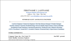 your name your address city, state, zip code telephone contacts. Quality Assurance Engineer Resume Example Free Download