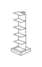 Ptolomeo luce bücherturm opinion ciatti. Bucherregal Ptolomeo Von Opinion Ciatti Weiss Made In Design