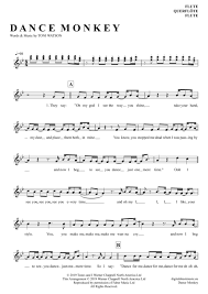 They say, oh my god, i see the way you shine take your hands, my dear, and place them both in mine y. Dance Monkey Querflote Pdf Noten Von Tones And I In G Moll 7030554