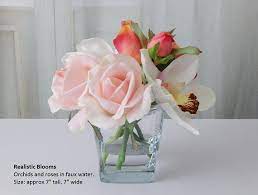 From roses and dahlias to hydrangeas, grasses and greenery, discover fox flowers beautiful range of amazingly realistic faux and exquisite dried flower stems and arrangements. Dekoration Bunch Of 7 Realistic Antique Pink White Roses Artificial Faux Silk Flowers Mobel Wohnen Pogio Be