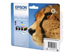 Jan 31, 2021 · epson ink cart t0891 black c13t08914011. Epson T0715 Guepard Pack De 4 Noir Cyan Magenta Jaune Cartouche D Encre Originale