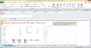 Daily Infant Schedule Template For Excel 2013