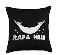 Vicoli Merch: Easter Island Apparel Reimiro: Emblem of Rapa NUI Throw  Pillow, 18x18, Multicolor