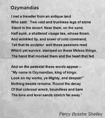 Ozymandias Poem By Percy Bysshe Shelley Poem Hunter Poems About Stars Ozymandias Poem John Keats Poems