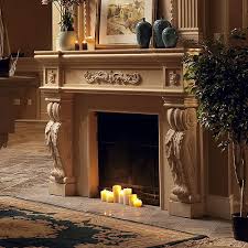 The fireplace mantel is a decorative frame that surrounds the fireplace and its protective frame on while this is a much lighter option than natural stone, these fireplace mantels are still very heavy. Seville Majestic Series Stone Fireplace Mantel